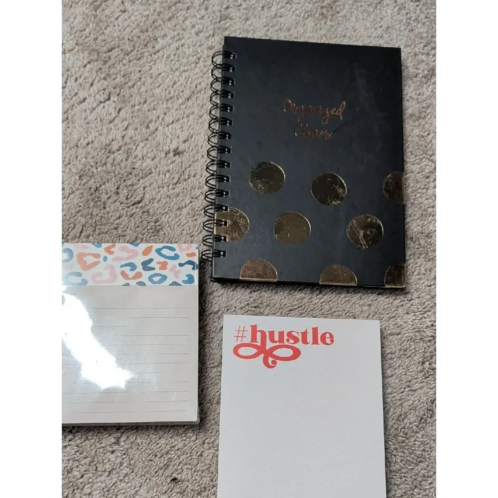 Black and Gold Spiral Notebook - Home Office Journal